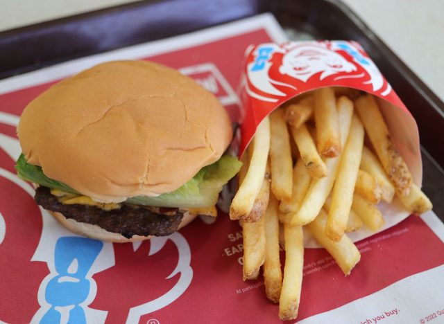 Wendy's burger and fries