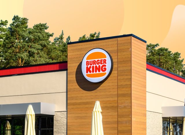 Burger King storefront in front of yellow circle design