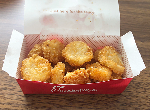 an open box of hashbrowns