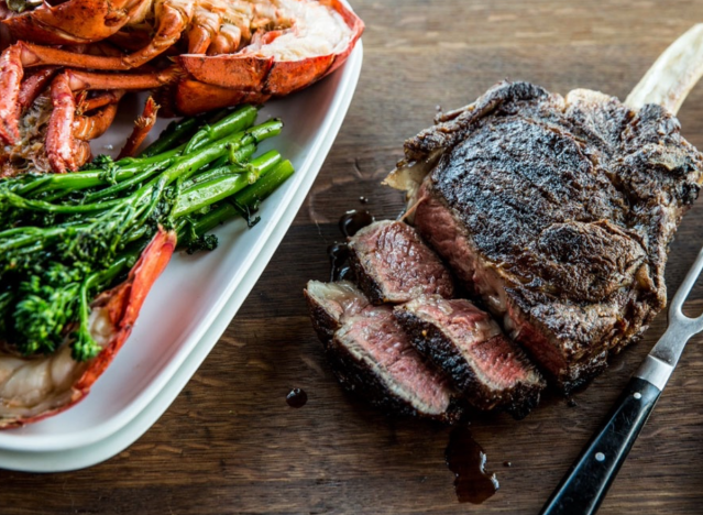 steak and lobster from epic steak in san francisco