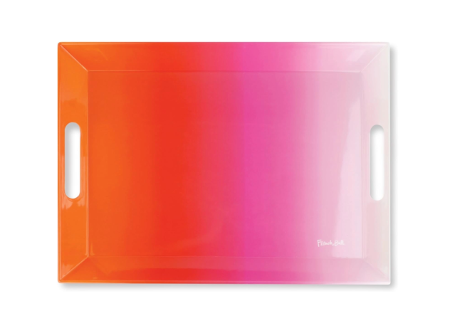 a large plastic serving tray
