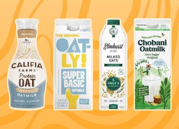healthiest oat milk brands collage