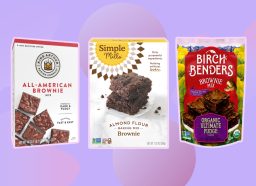 collage of healthy brownie mixes