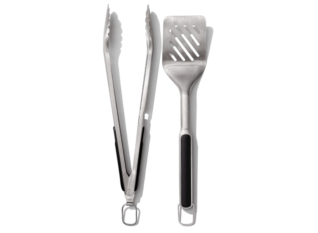 oxo tongs and flipper for grilling
