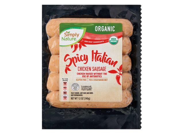 simply nature spicy italian chicken sausage