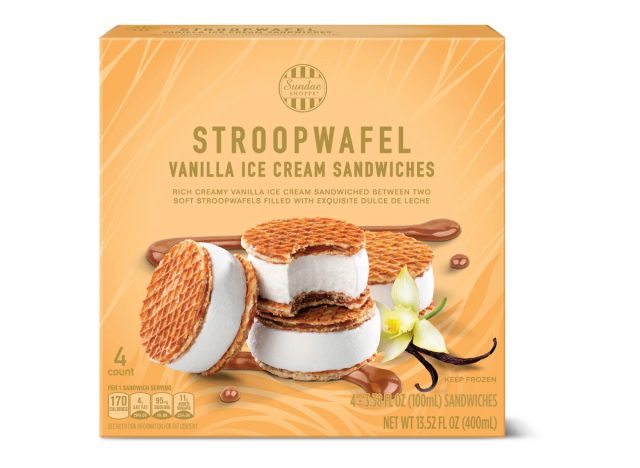 sundae shoppe stroopwafel vanilla ice cream sandwiches