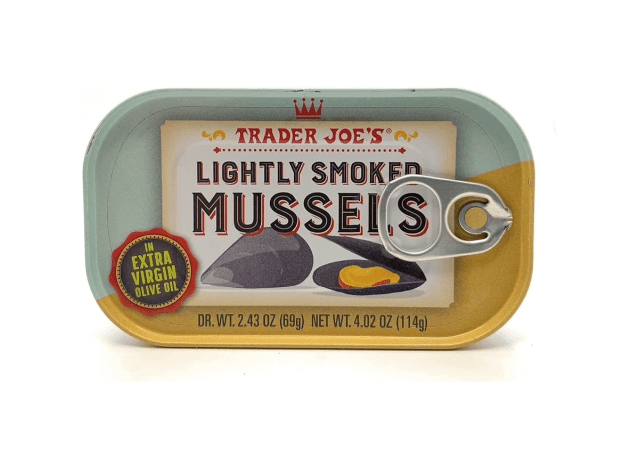 a can of smoked mussels
