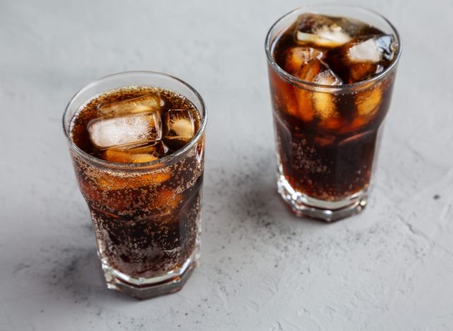 Glasses of cola