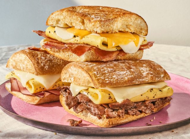 Panera Bread breakfast sandwiches