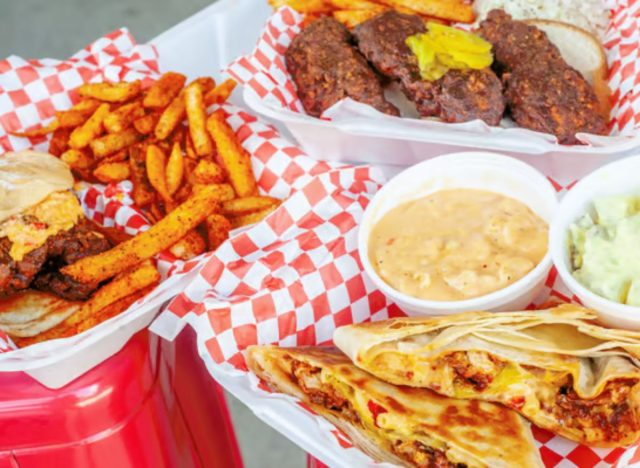 Food from Red's Hot Chicken in Nashville, Tenn.