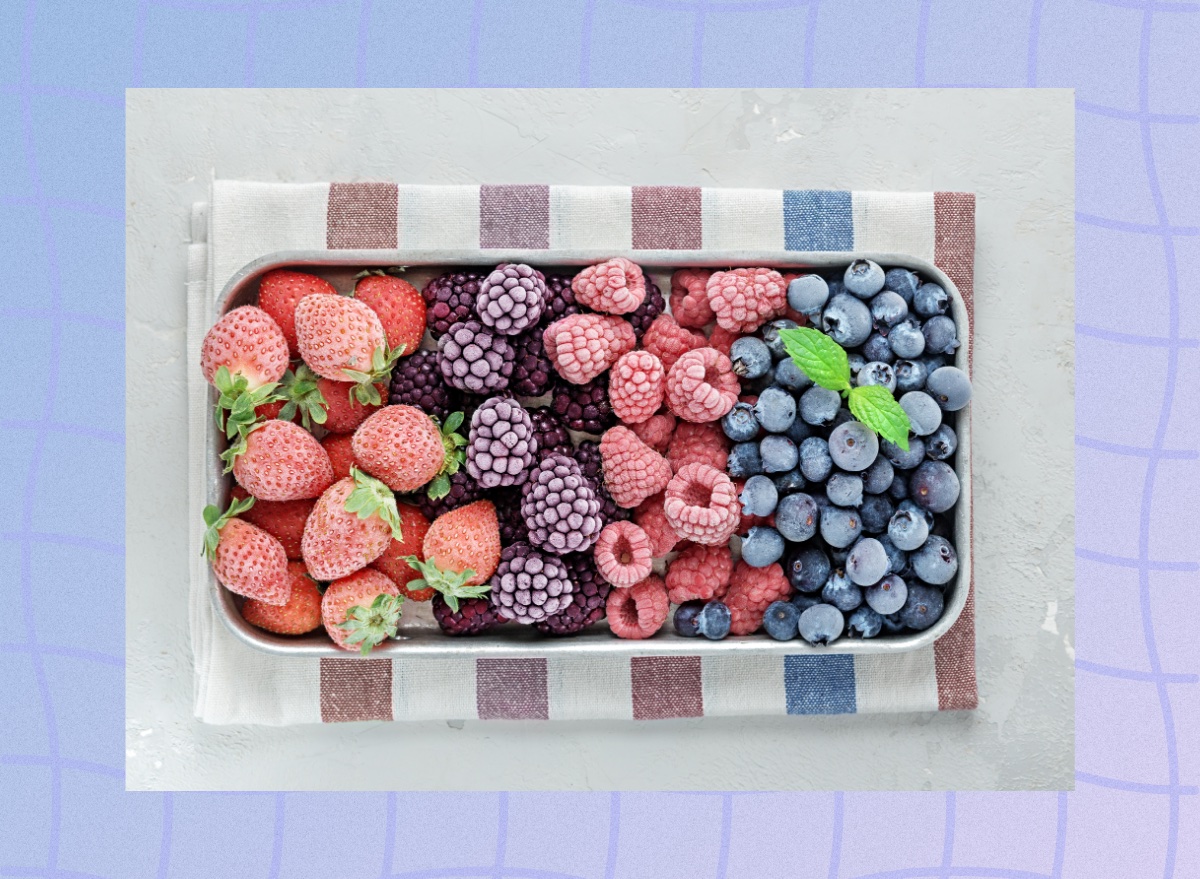tray of frozen berries