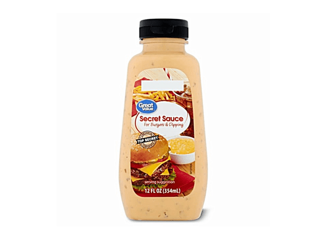 a bottle of great value secret sauce