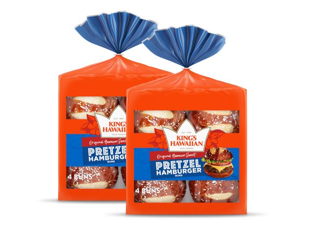 King's Hawaiian Pretzel Hamburger Buns