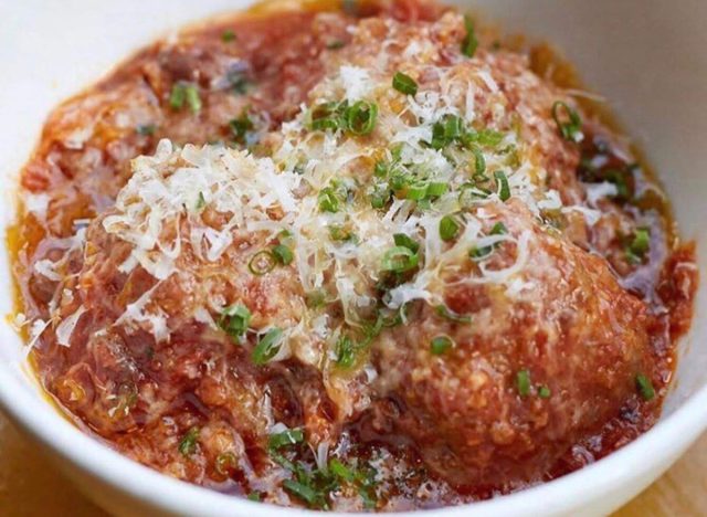 a bowl of meatballs at coppa enoteca