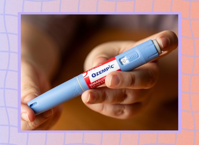 man holding ozempic injection