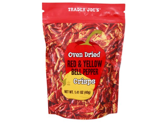 trader joe's oven dried red & yellow bellow pepper crisps