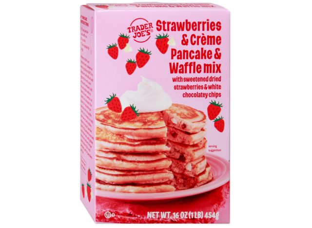 trader joe's strawberries & crème pancake & waffle mix