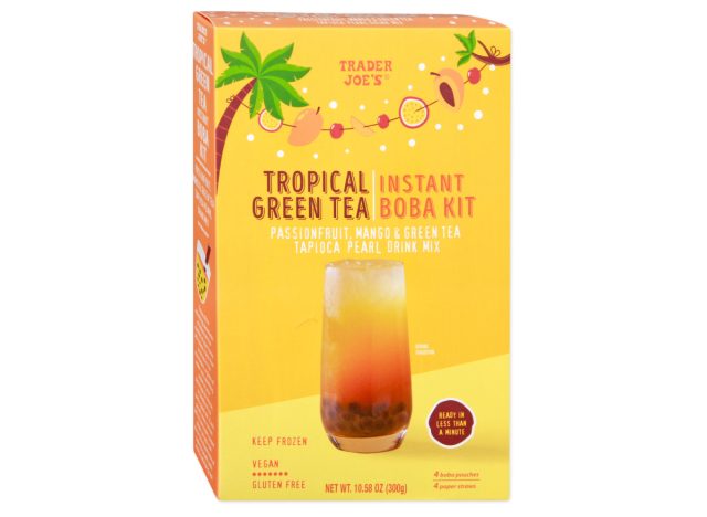 trader joe's tropical green tea instant boba kit