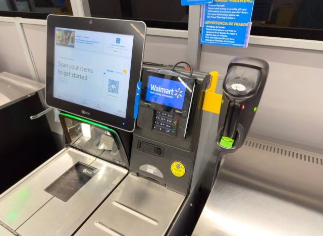 walmart self-checkout lane