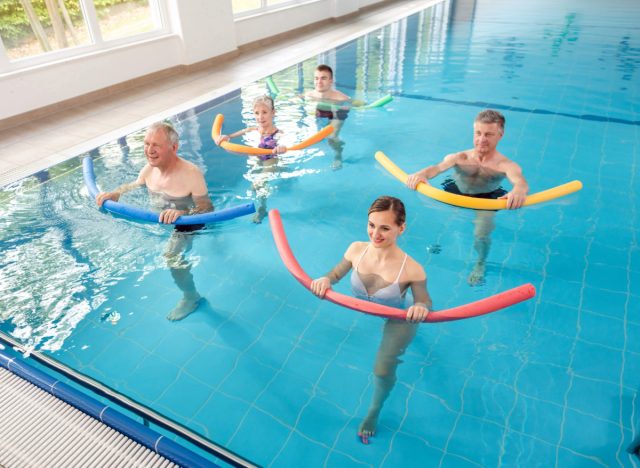 water aerobics class