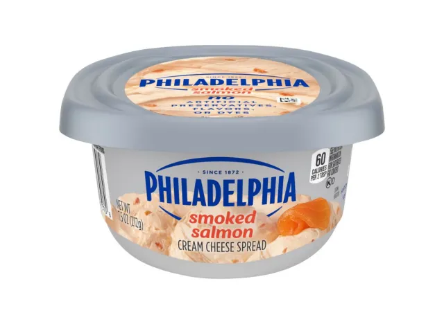 carton of Philadelphia Smoked Salmon Cream Cheese
