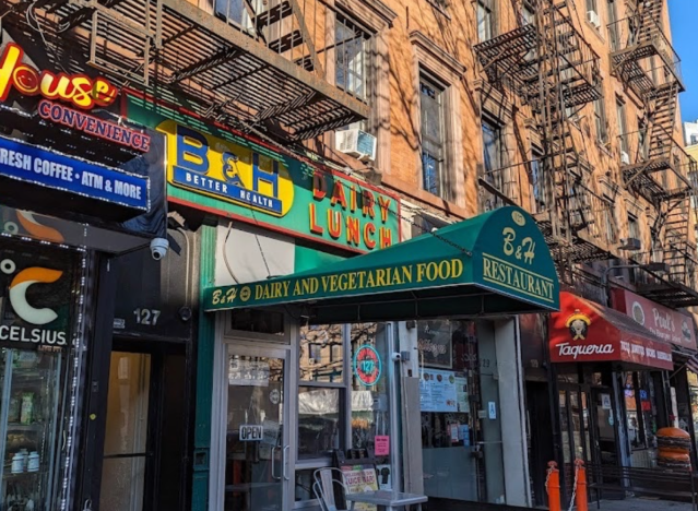 b & h restaurant exterior