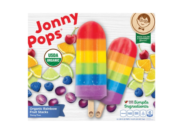 Jonny Pops Organic Rainbow Fruit Stacks Pops