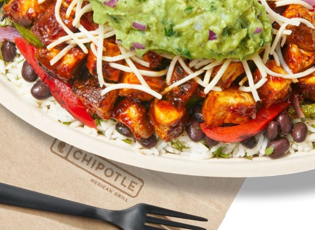 Chipotle Honey Chicken burrito bowl