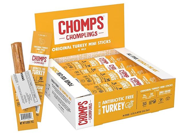CHOMPS Snack Size Original Turkey Jerky Meat Snack Sticks