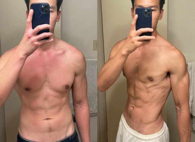 comparaison avant et après perte de poids