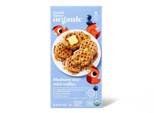 Good & Gather Whole Grain Blueberry Frozen Mini Waffles 