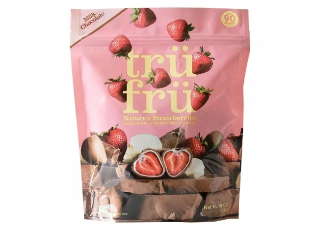 trü frü milk & white chocolate- covered frozen strawberries