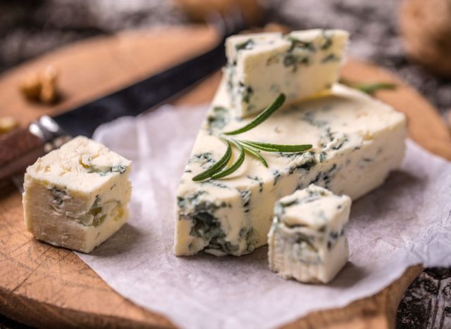 wedge of blue cheese