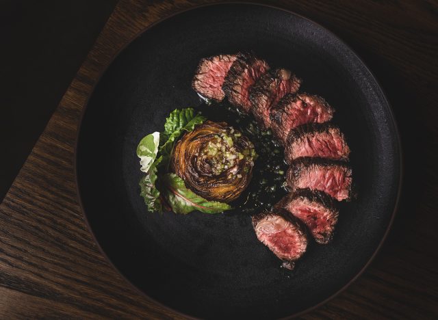 dry aged Texas wagyu beef at Hestia in Austin, Texas