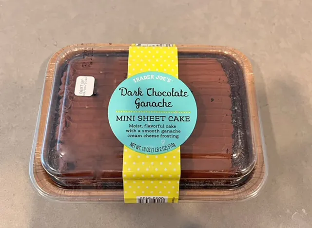 Trader Joe's Dark Chocolate Ganache Mini Sheet Cake