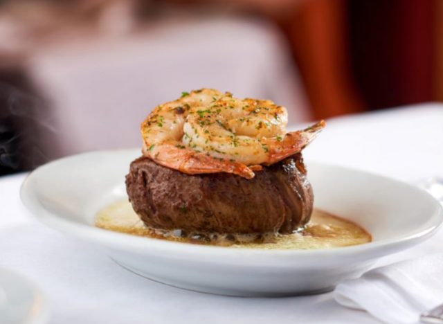 ruth's chris steak with shrimp
