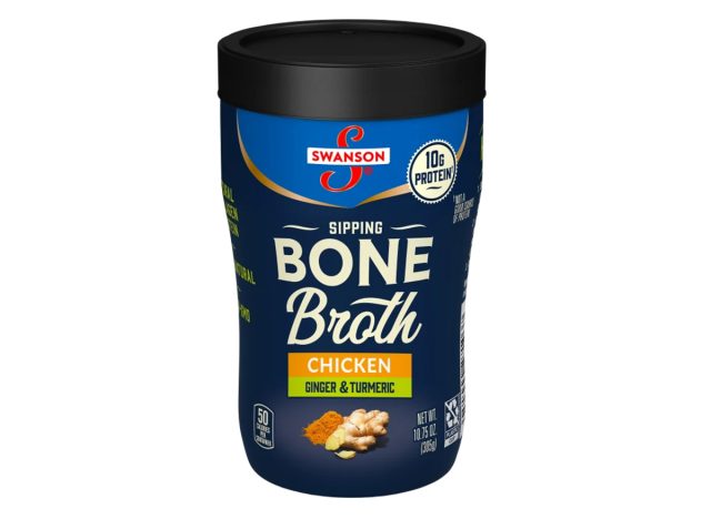 Swanson Sipping Chicken Bone Broth With Ginger and Turmeric