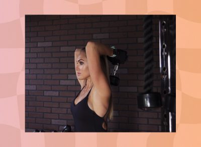 woman doing the French press exercise