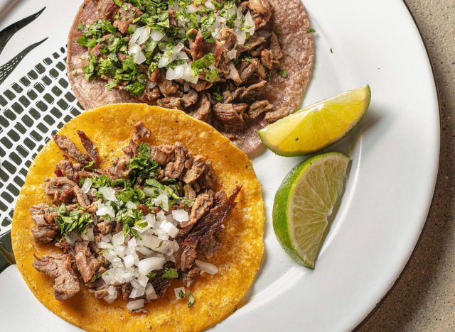 sobre masa tacos on plate