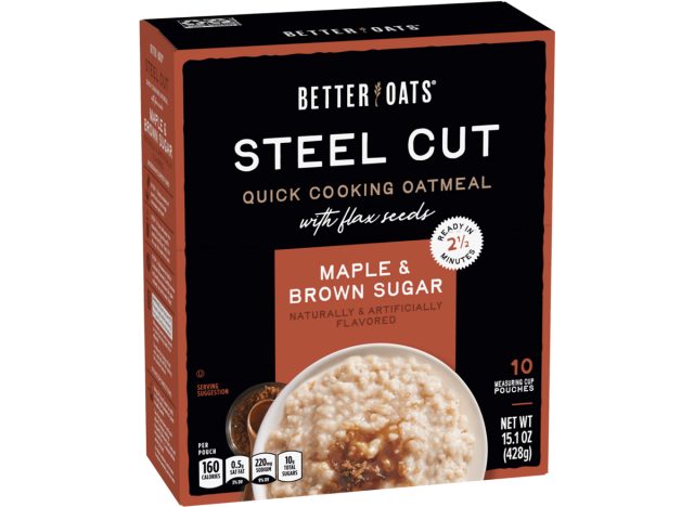 Better Oats Steel Cut Instant Oatmeal, Maple & Brown Sugar