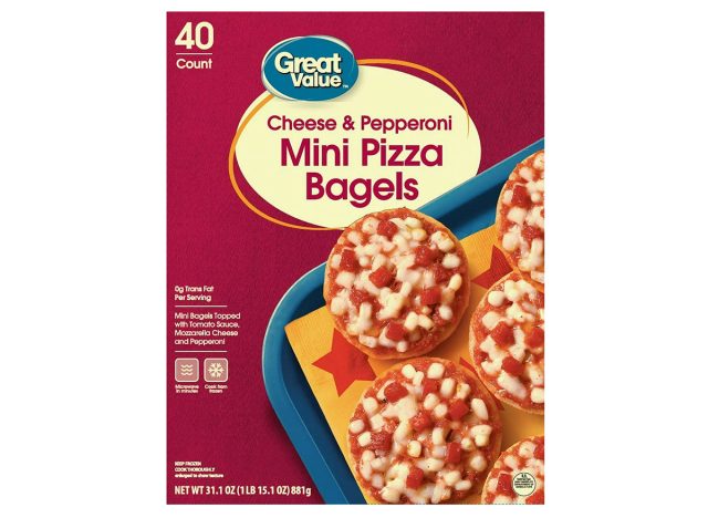 Great Value Cheese & Pepperoni Mini Pizza Bagels