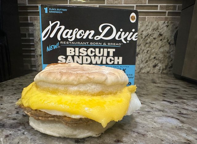 Mason Dixie Buttermilk Sandwich With Sausage, Egg, & Cheese