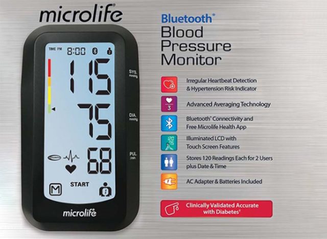 Microlife Bluetooth Upper Arm Blood Pressure Monitor with Irregular Heartbeat Detection