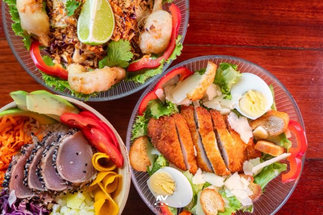 Fresh food in a restaurant in Guadeloupe