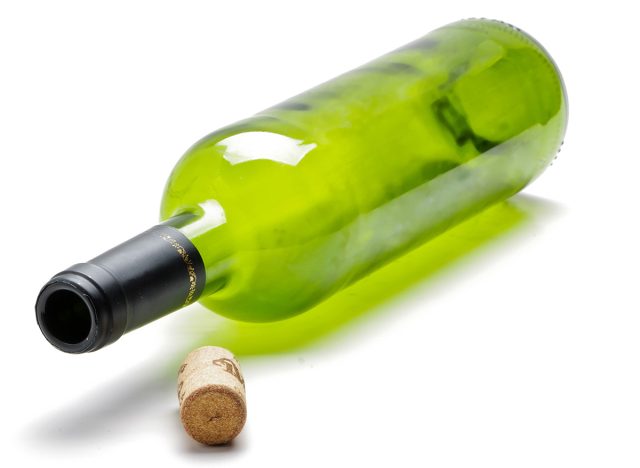 Empty wine bottle