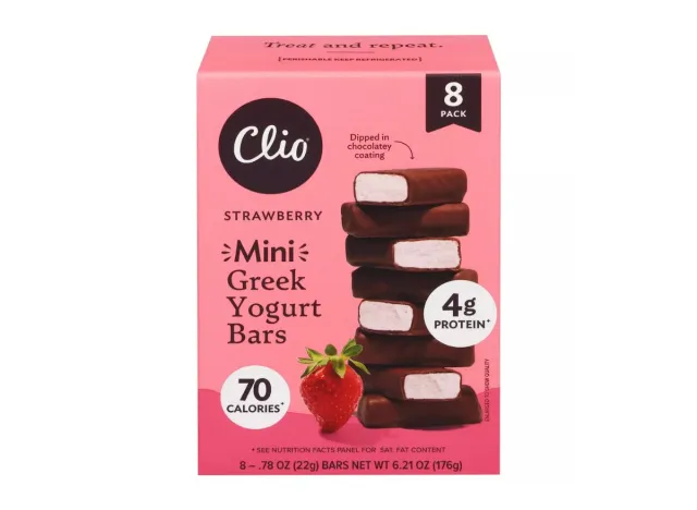 box of clio greek yogurt bars