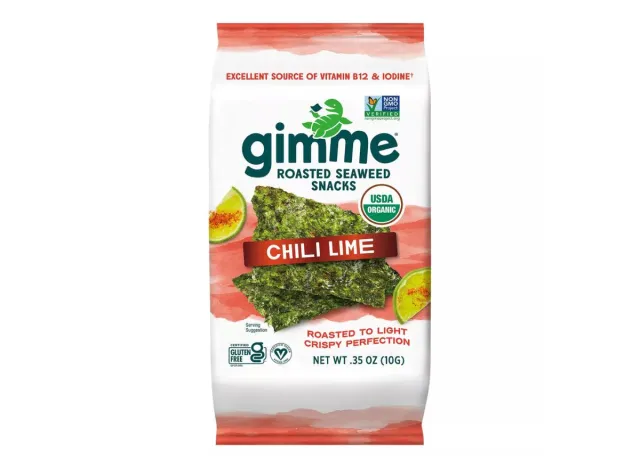 package of Gimme seaweed snacks chili lime