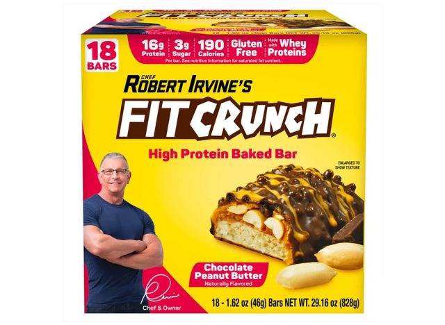 FITCRUNCH Protein Bars, 16g Protein, Chocolate Peanut Butter