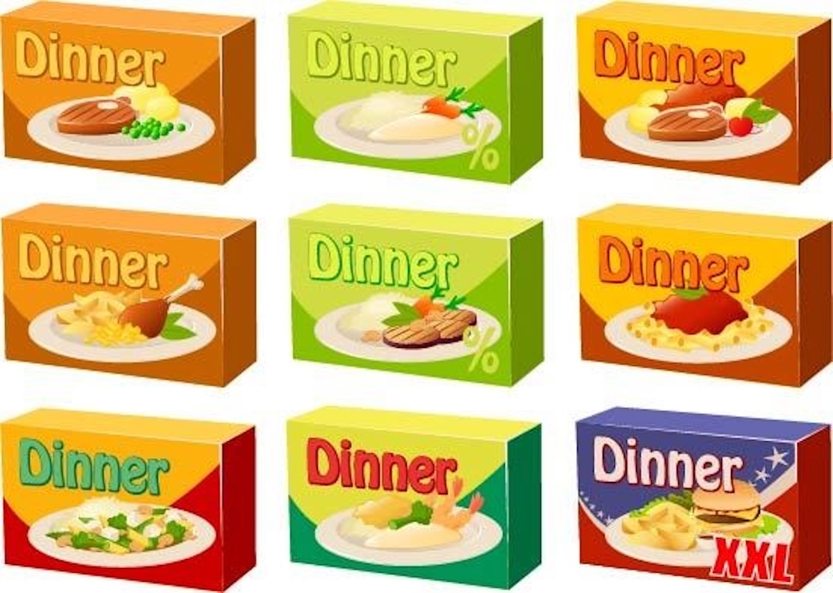Vector,Illustration,Of,Various,Kinds,Of,Microwave,Dinners.