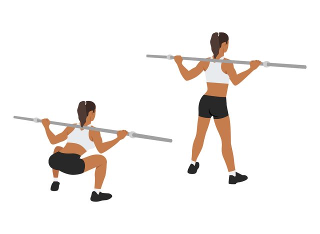 Bodyweight Barbell Back Squats